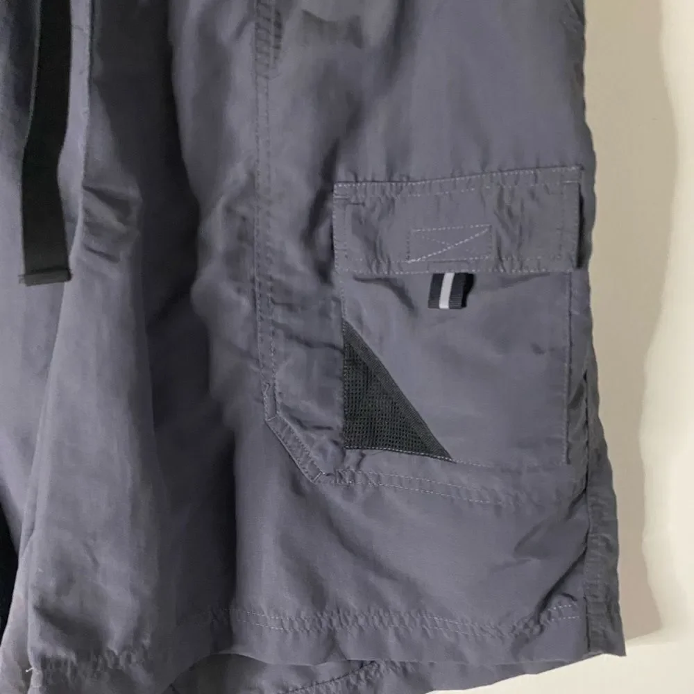 Eddie Bauer Gray Adjustable Waist Belted Shorts Size XL